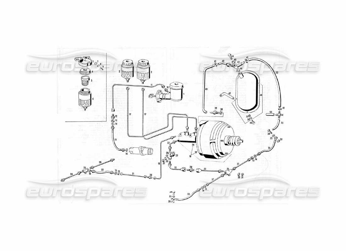 maserati indy 4.2 brake control part diagram