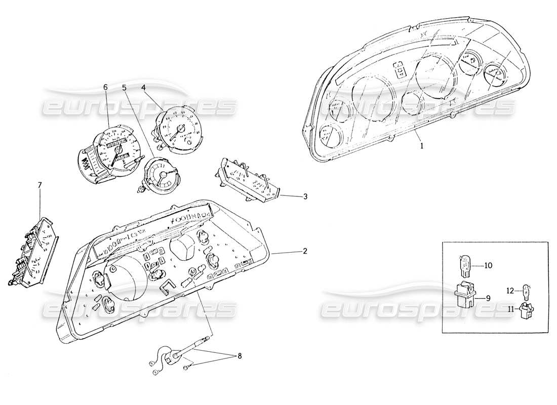 maserati karif 2.8 instrumentation parts diagram