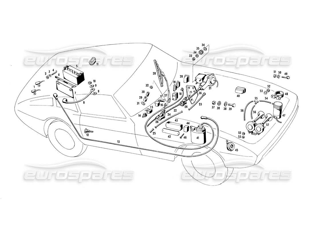 maserati ghibli 4.7 / 4.9 electrical equipment parts diagram