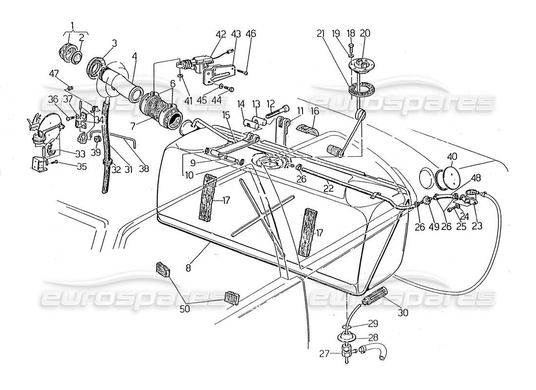 maserati 2.24v fuel tank part diagram