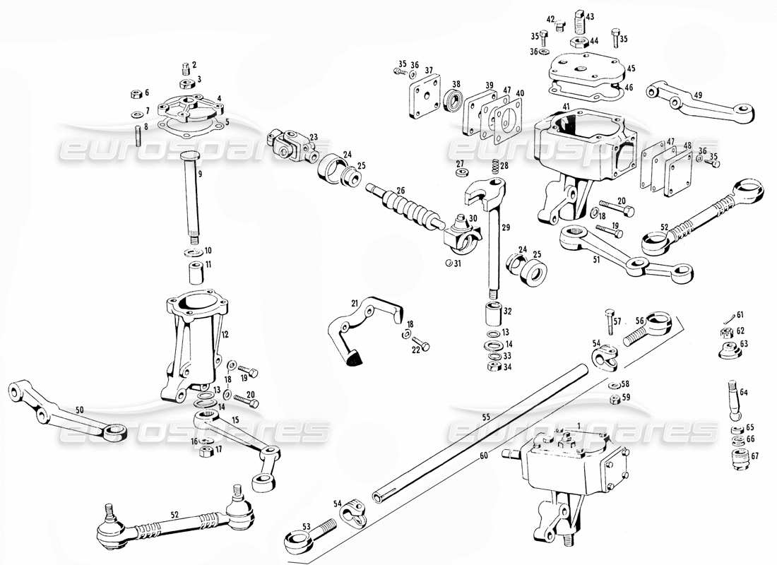 maserati mistral 3.7 tie rods parts diagram