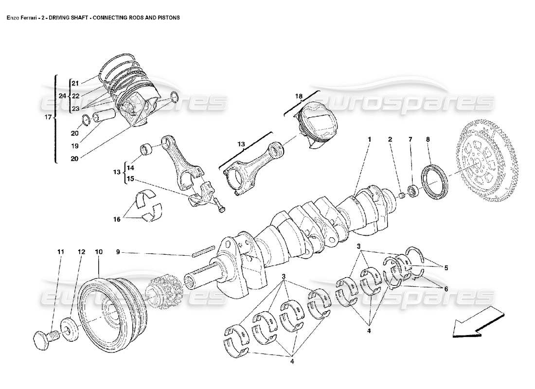 ferrari enzo driving shaft parts diagram