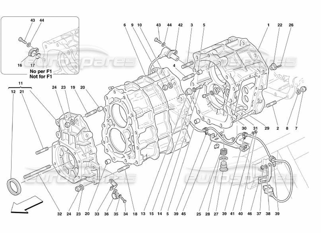 ferrari 575 superamerica gearbox part diagram