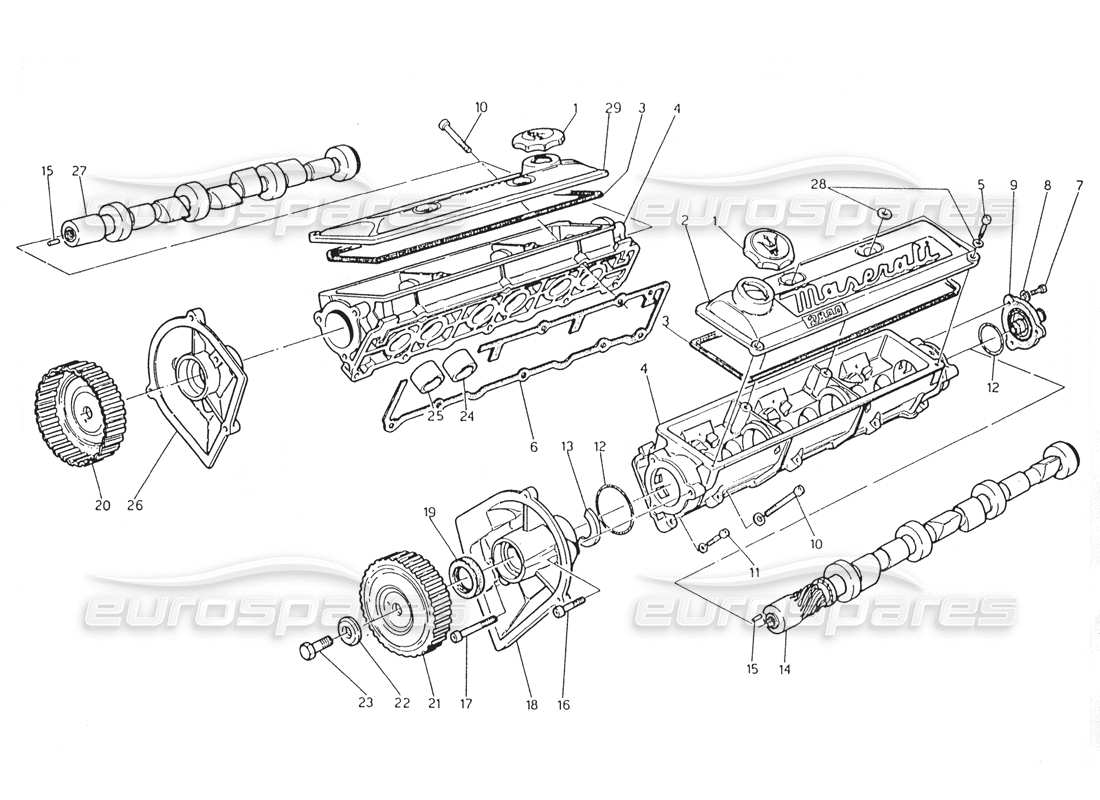 maserati karif 2.8 timing parts diagram