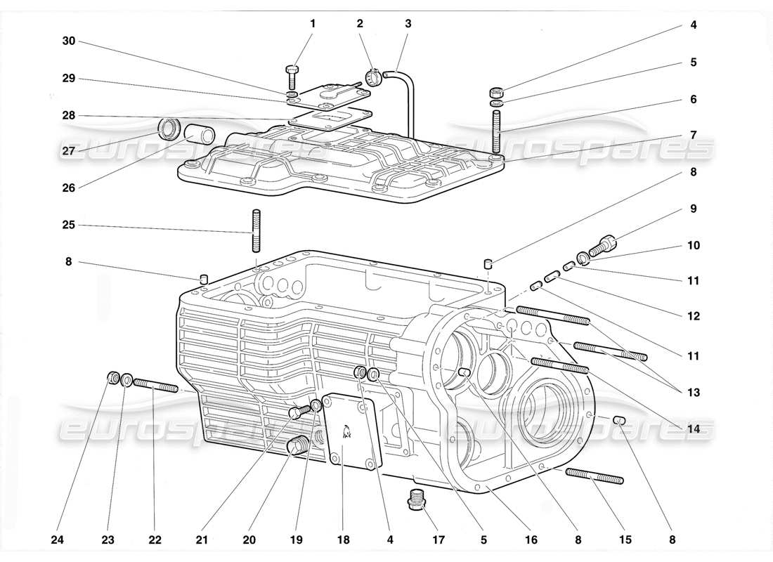 lamborghini diablo vt (1994) gearbox parts diagram