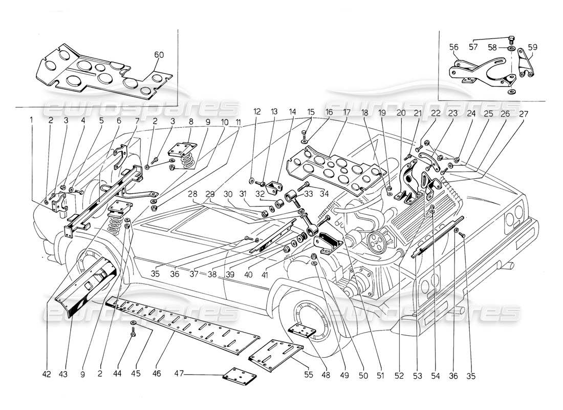 lamborghini jalpa 3.5 (1984) chassis parts diagram