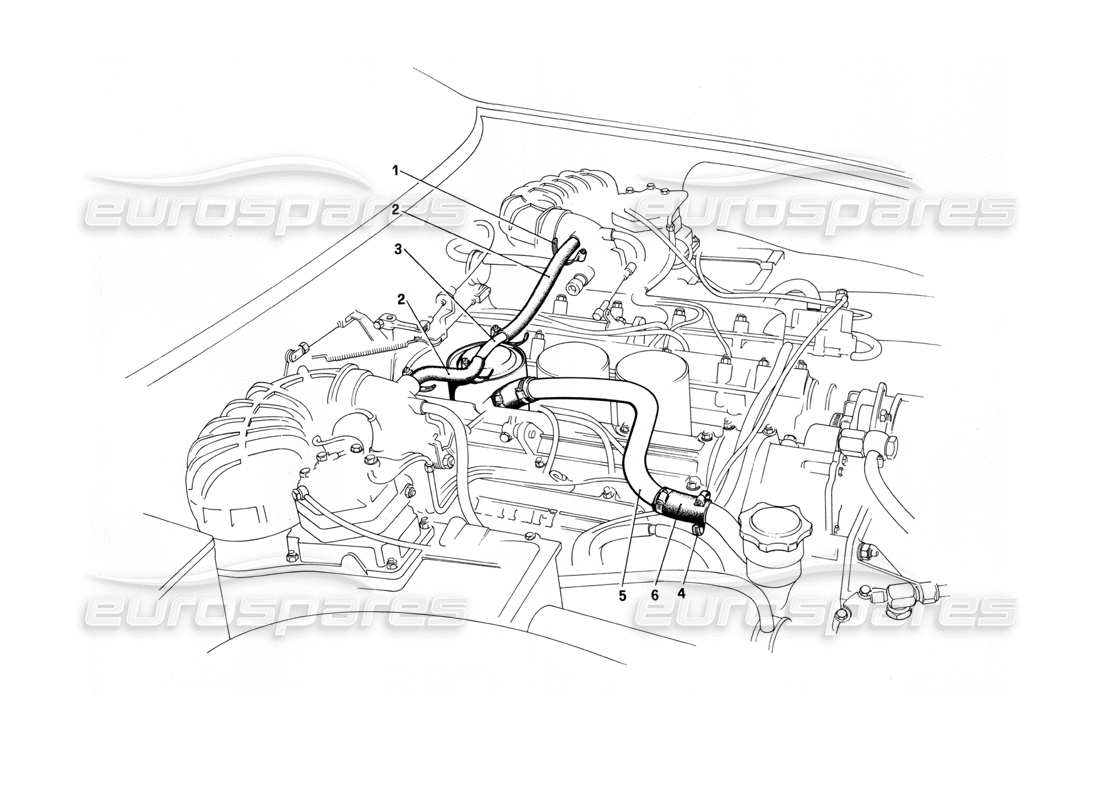 ferrari 412 (mechanical) blow - by system parts diagram