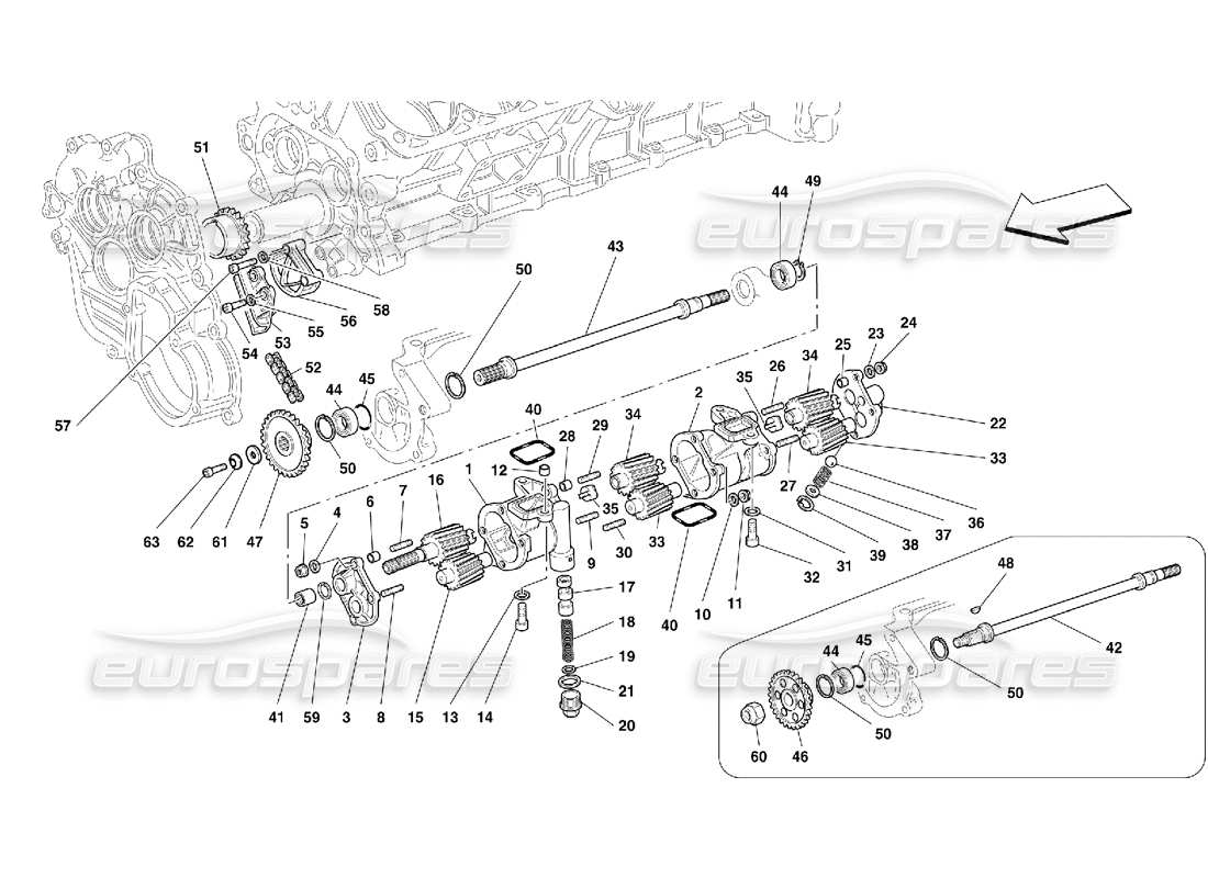 ferrari 456 gt/gta lubrication - oil pumps part diagram