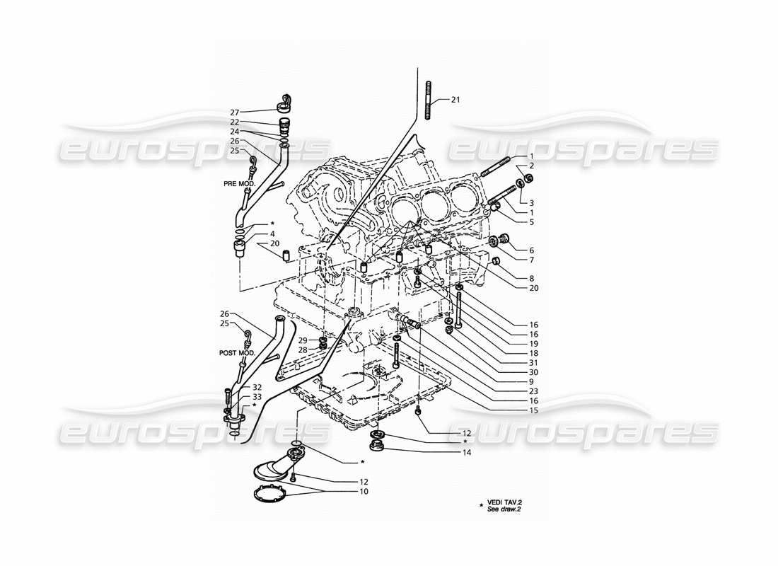 maserati qtp. 3.2 v8 (1999) fastenings and block accessories parts diagram