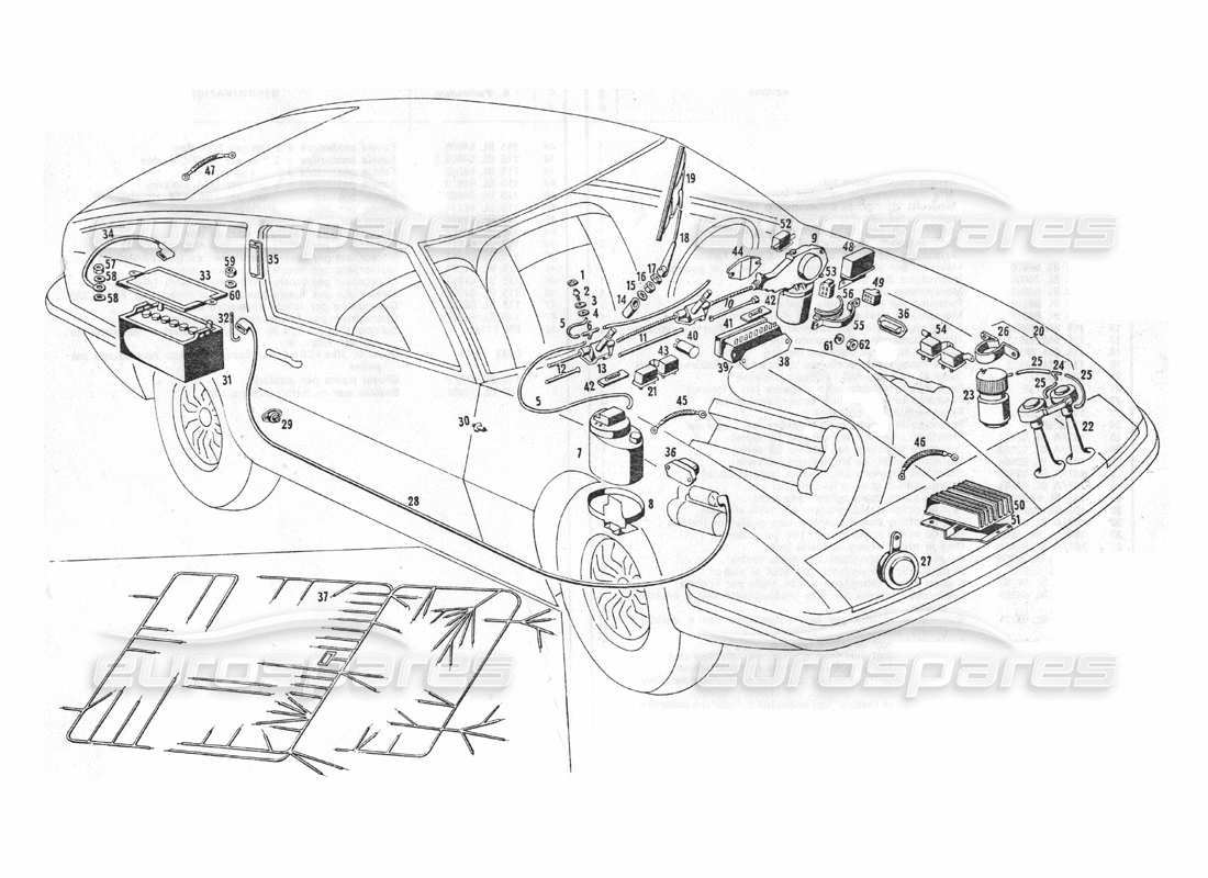 maserati indy 4.2 electrical equipment parts diagram