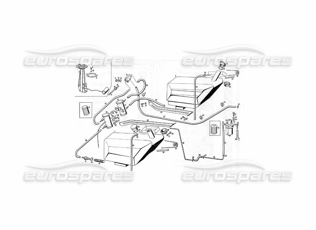 maserati indy 4.2 fuel tank and pump part diagram