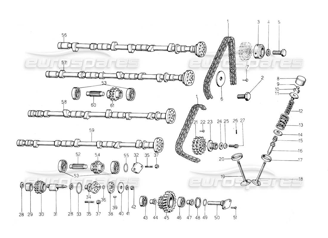lamborghini countach 5000 s (1984) distribution parts diagram