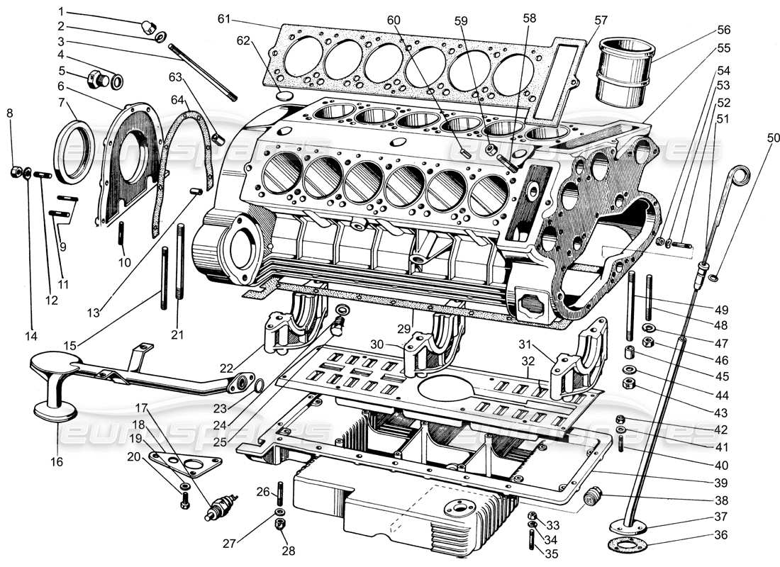 lamborghini espada crankcase part diagram