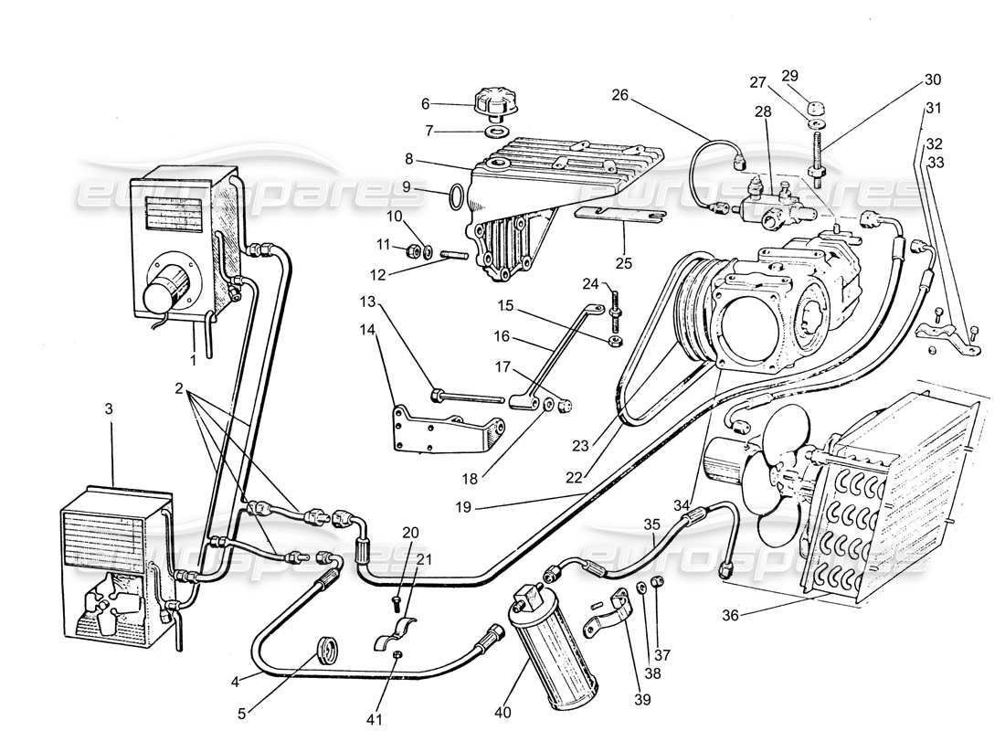 lamborghini espada air-con (da 0 a 175) part diagram