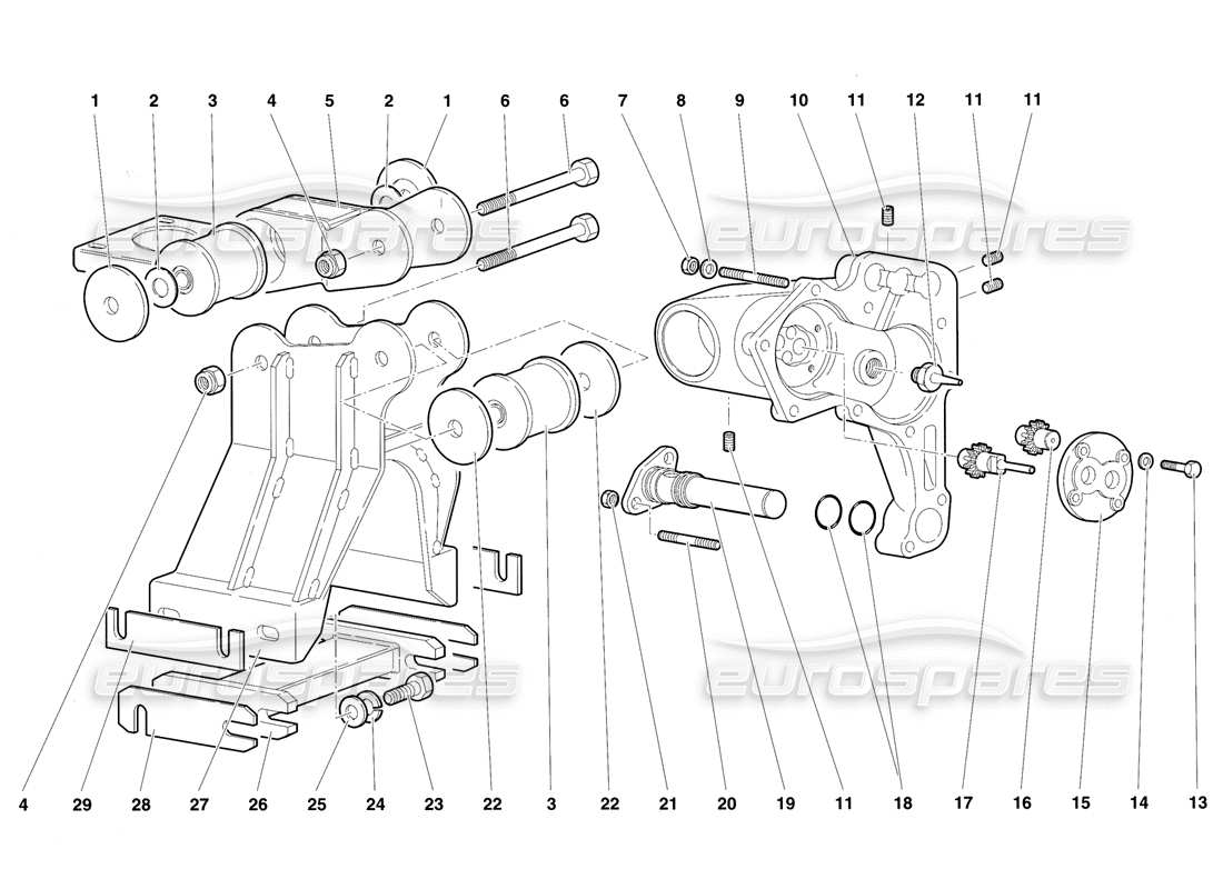 lamborghini diablo vt (1994) gearbox oil pump parts diagram