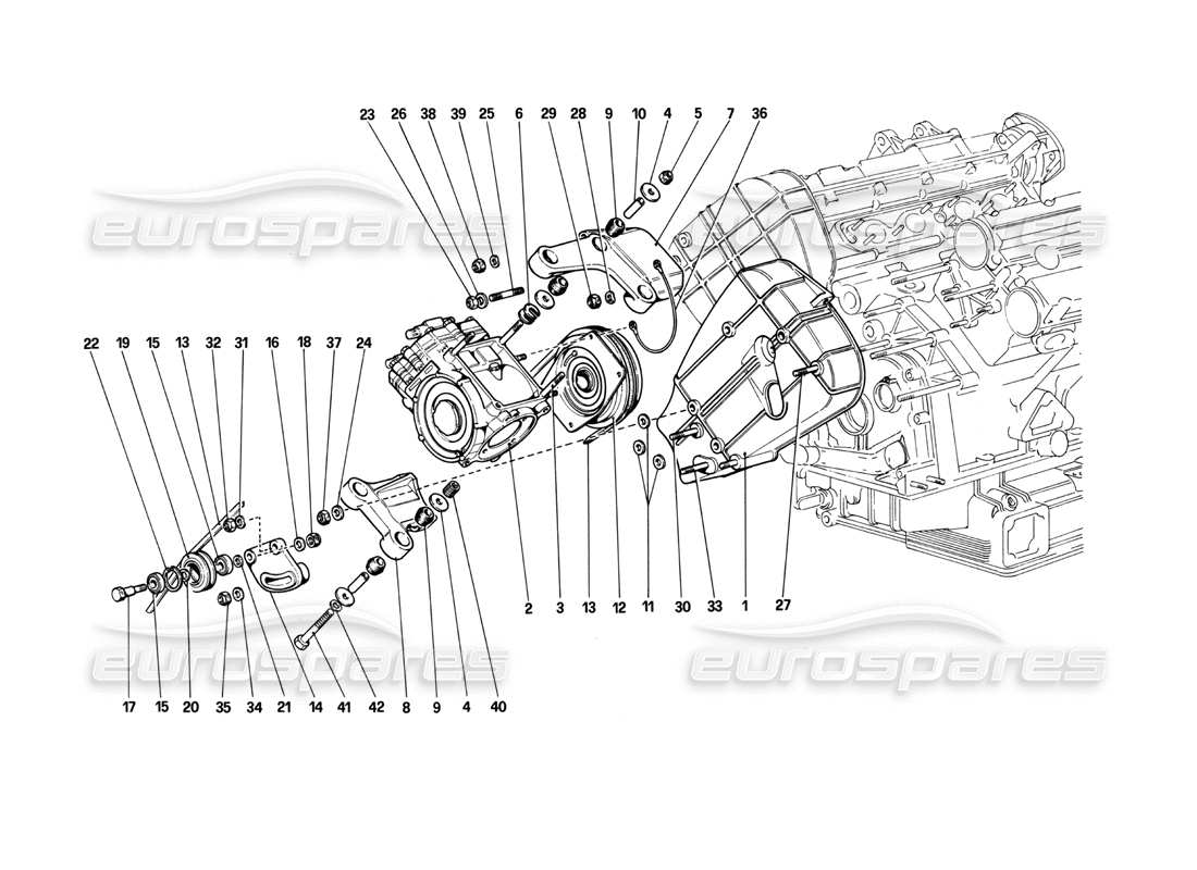 ferrari 208 turbo (1982) air conditioning compressor and controls part diagram