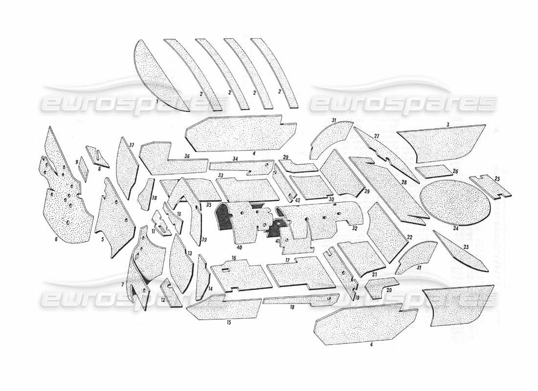 maserati indy 4.2 insulation 2a tp. part diagram