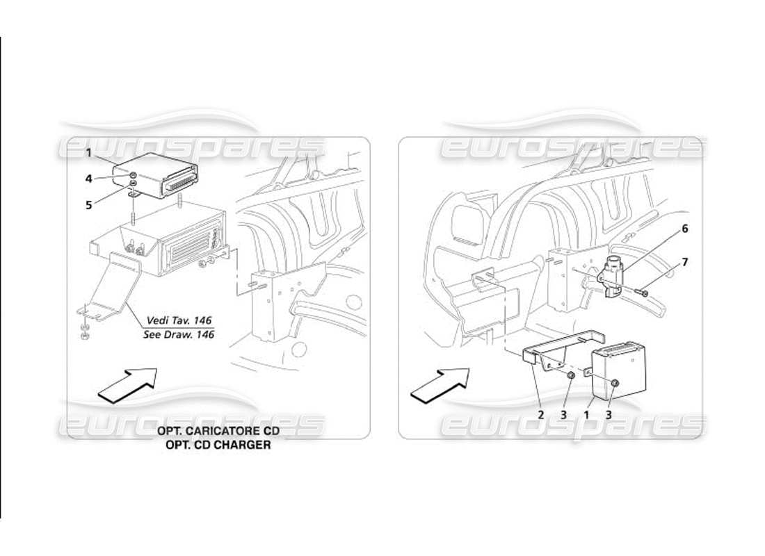 maserati 4200 coupe (2005) lh side trunk bonnet control unit parts diagram