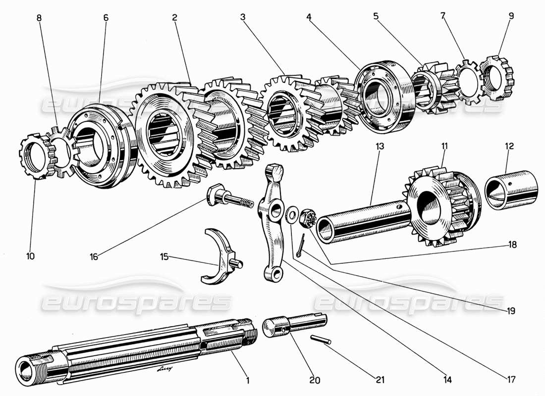 ferrari 330 gt 2+2 countershaft parts diagram