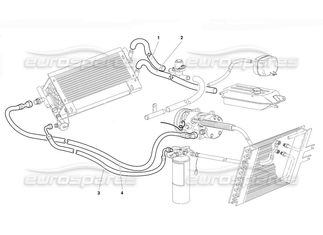 lamborghini diablo vt (1994) climate control (valid for rh d. version - april 1994) part diagram