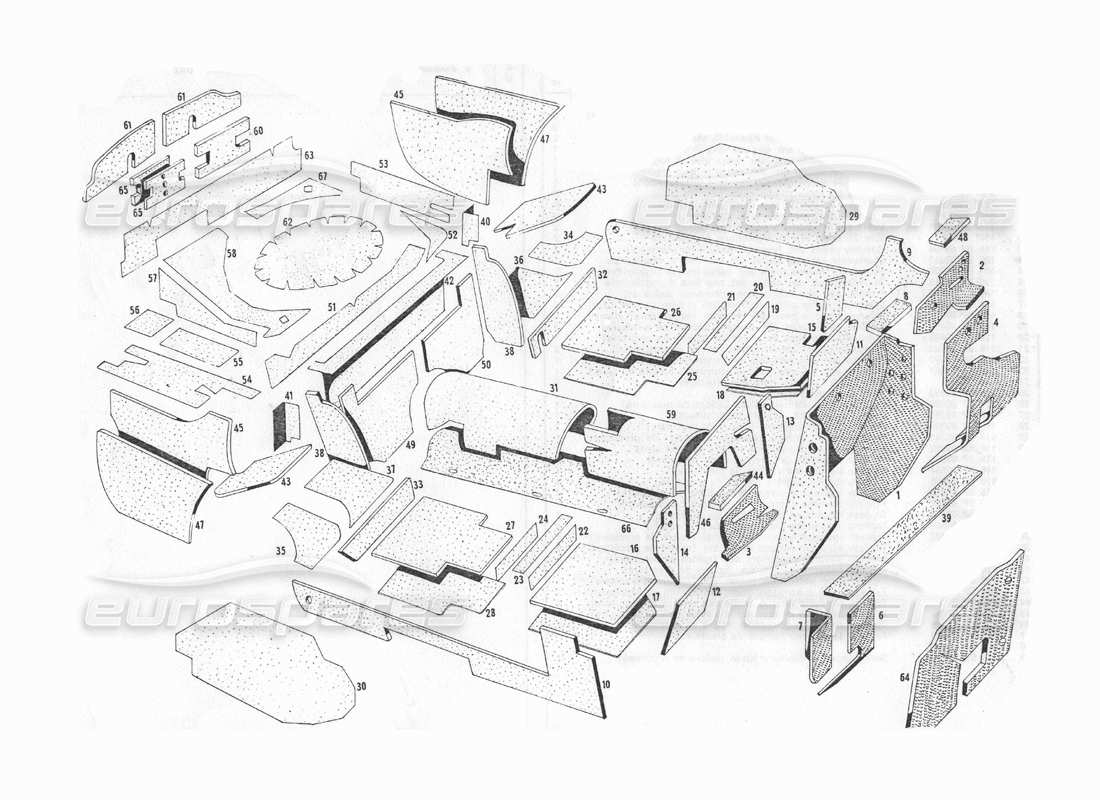 maserati indy 4.2 insulation 1a tp. part diagram