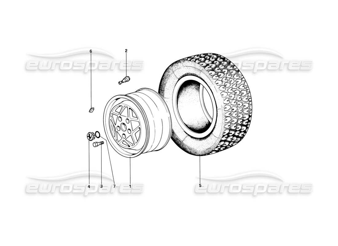 ferrari mondial 3.2 qv (1987) wheels parts diagram
