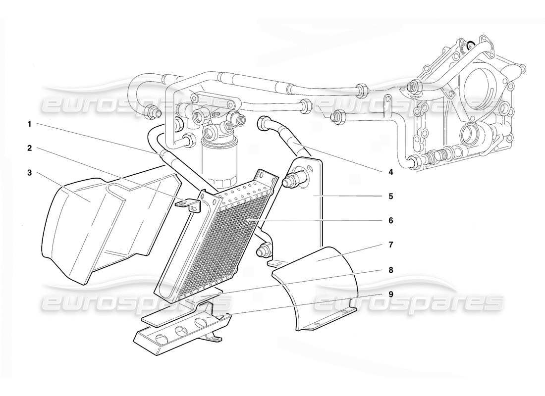 lamborghini diablo vt (1994) engine oil system (valid for rh d. version - april 1994) part diagram