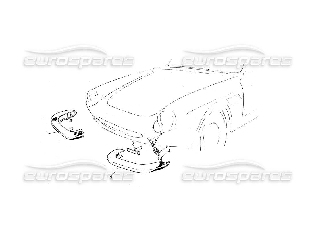 ferrari 365 gtc (coachwork) front bumpers part diagram