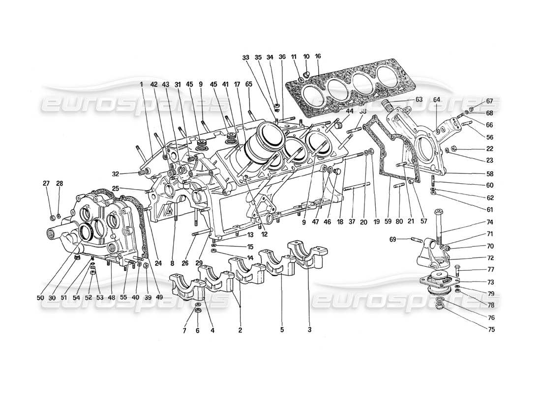 ferrari 288 gto crankcase parts diagram
