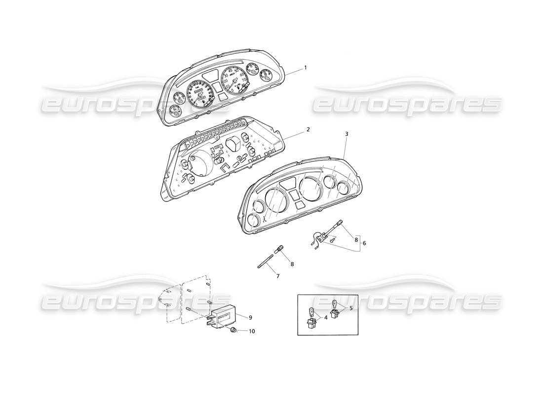 maserati qtp v8 evoluzione instrumentation parts diagram