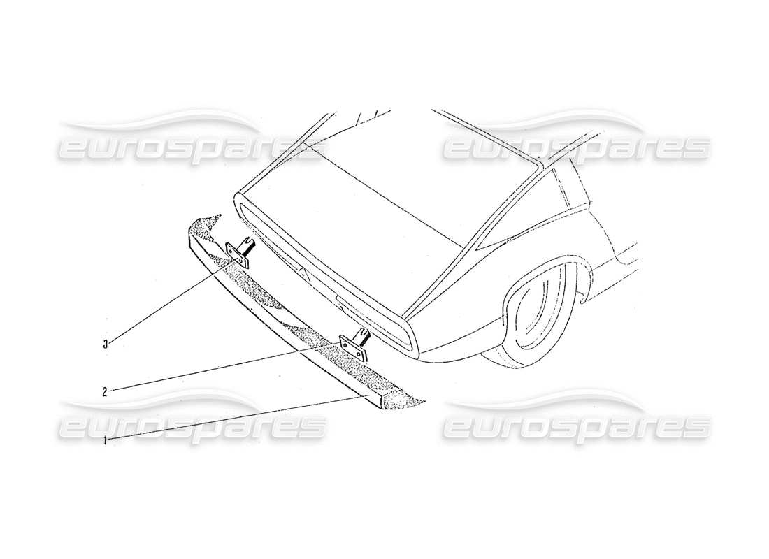 ferrari 365 gtc4 (coachwork) rear bumper parts diagram