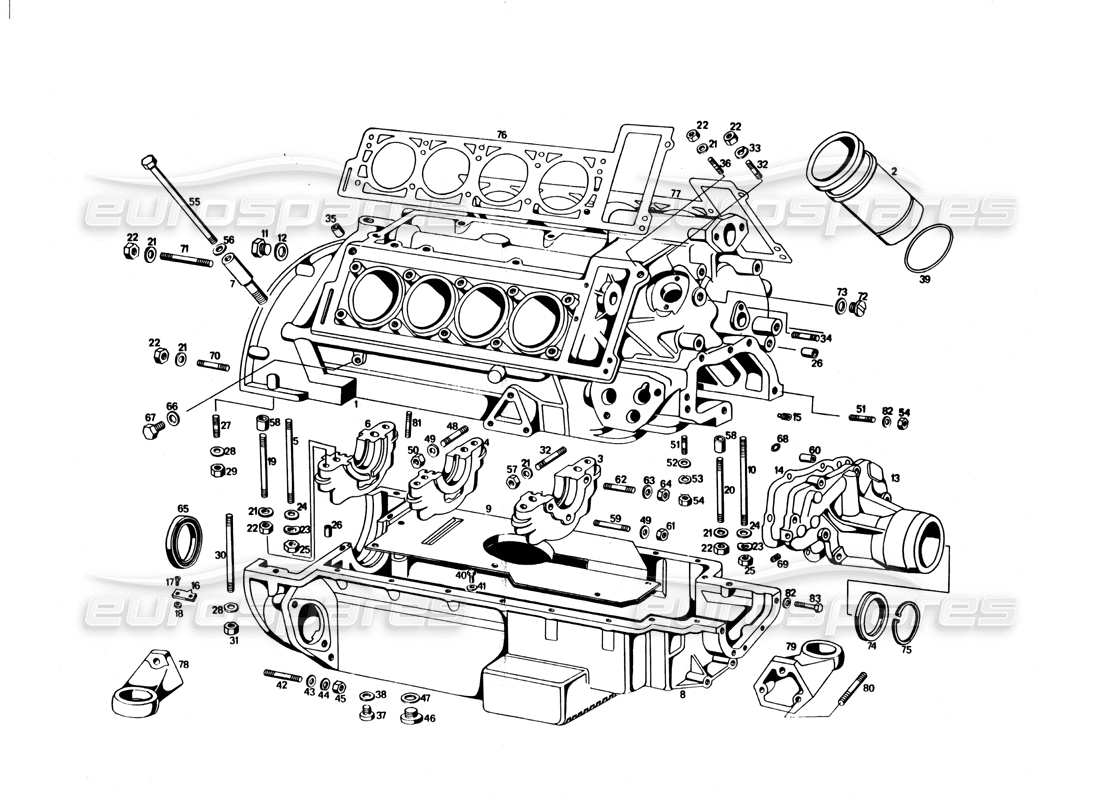 maserati bora engine housing parts diagram