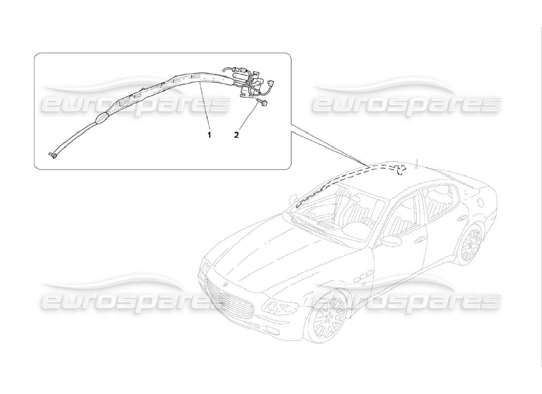 maserati qtp. (2006) 4.2 window-bag system parts diagram