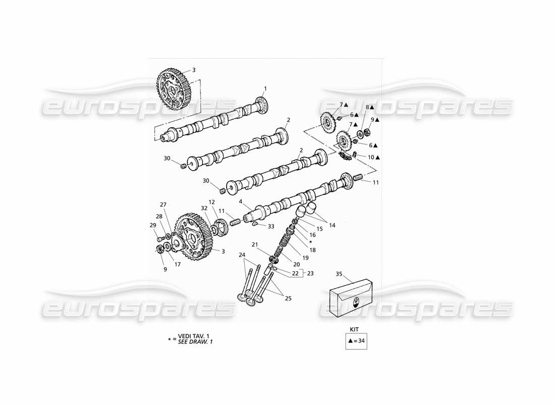 maserati qtp v6 evoluzione timing parts diagram