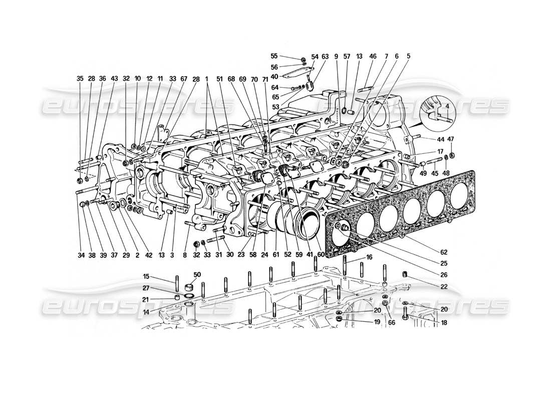 ferrari 512 bbi crankcase part diagram