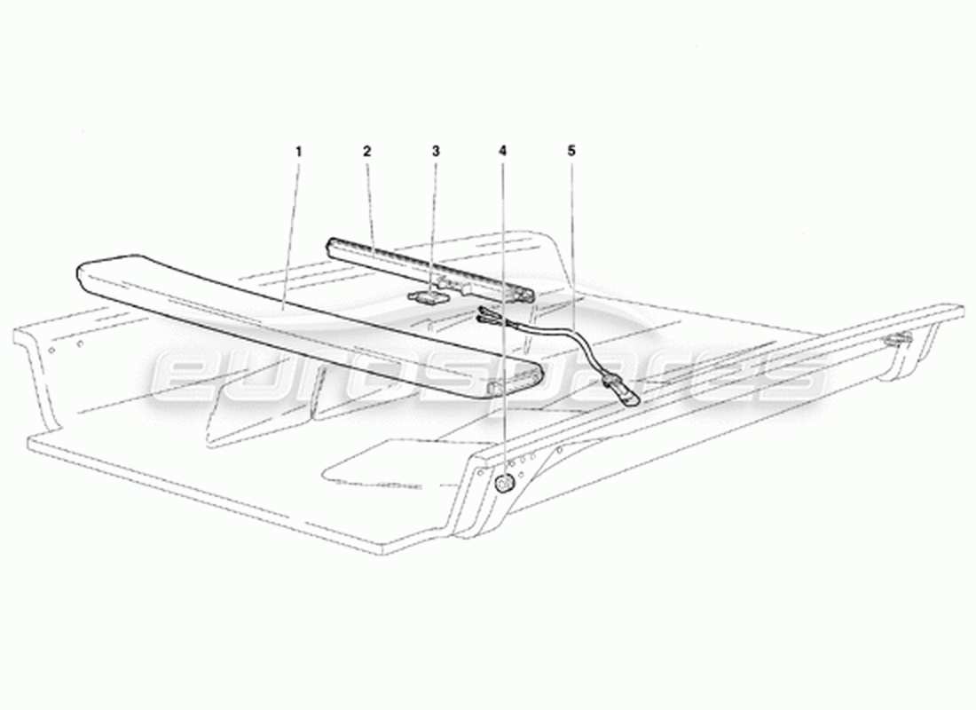 lamborghini diablo vt (1994) engine hood (valid for canada version - april 1994) parts diagram