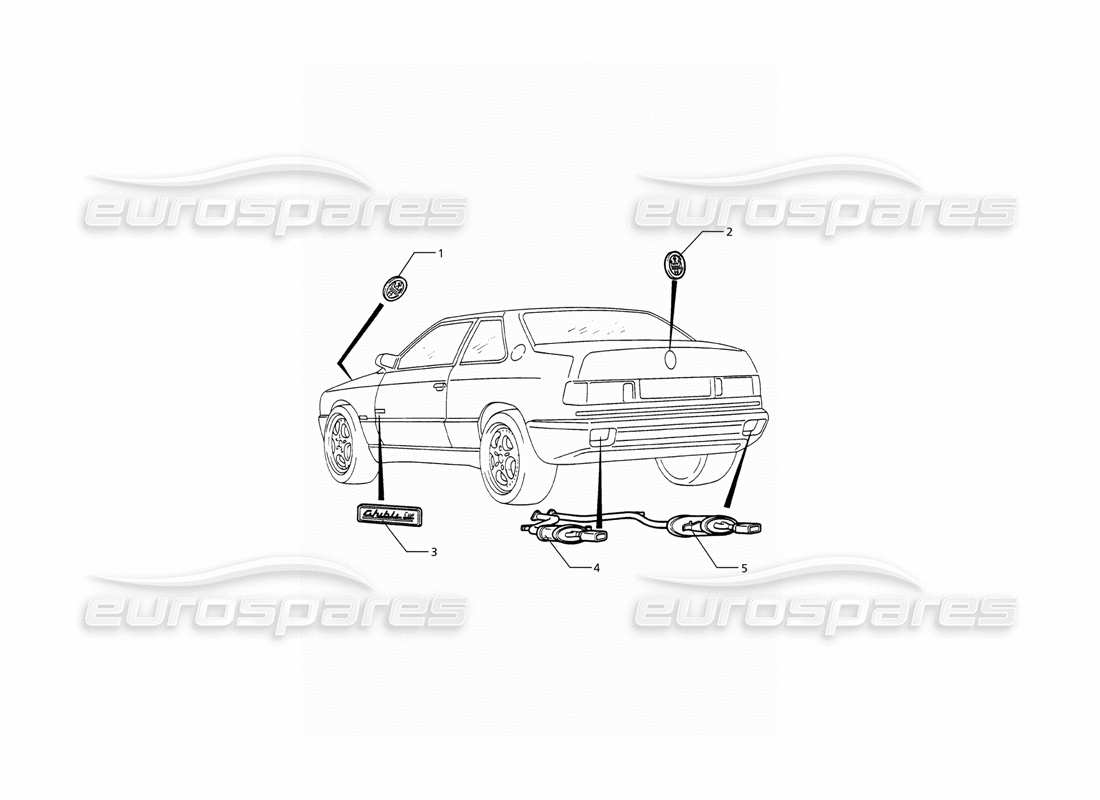 maserati ghibli 2.0 cup vehicle exterior and exhaust variations parts diagram