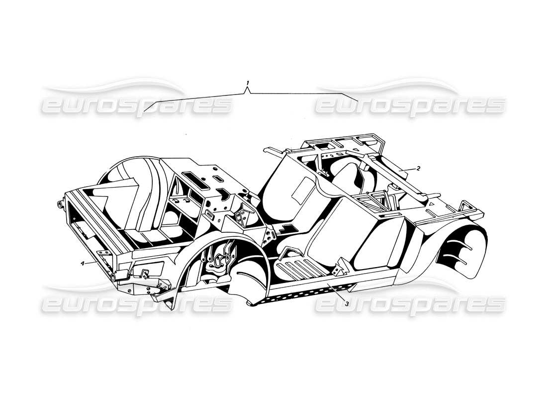 maserati bora (usa variants) frame parts diagram