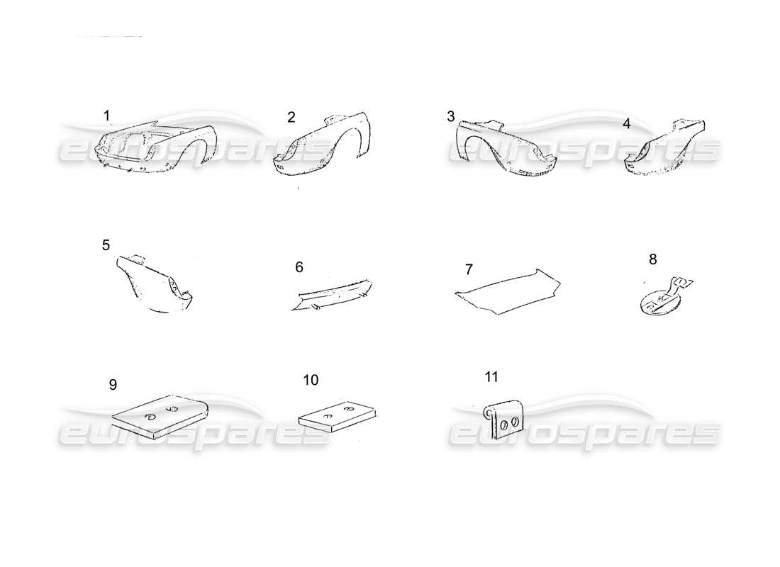 ferrari 250 gt (coachwork) body rear parts diagram