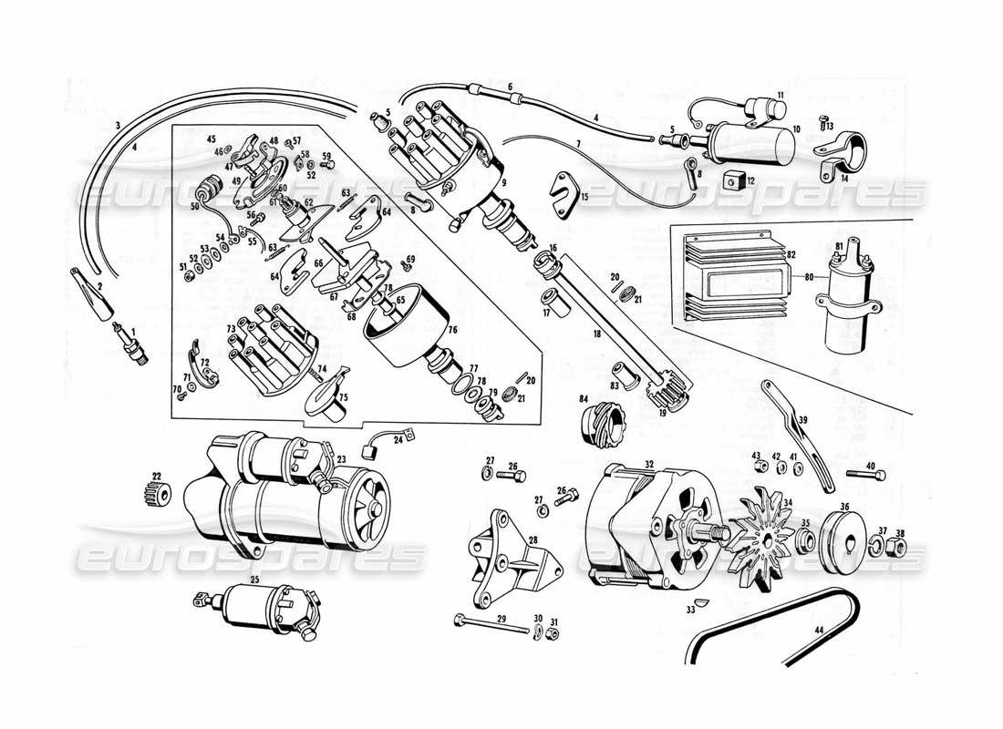 maserati indy 4.2 electrical equipment part diagram