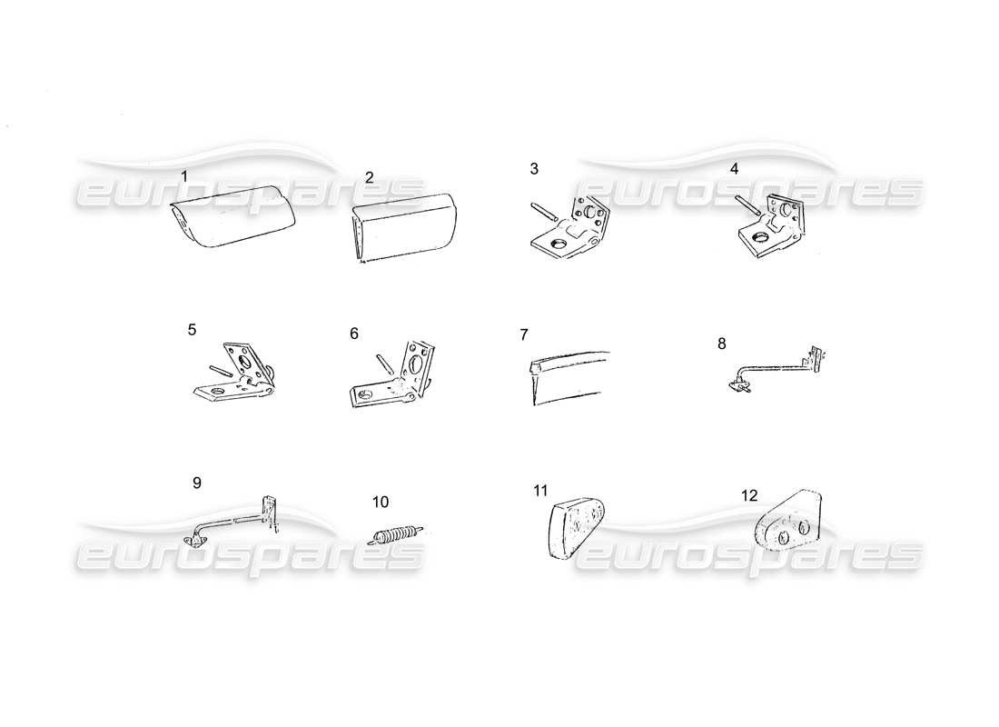 ferrari 250 gt (coachwork) door parts diagram