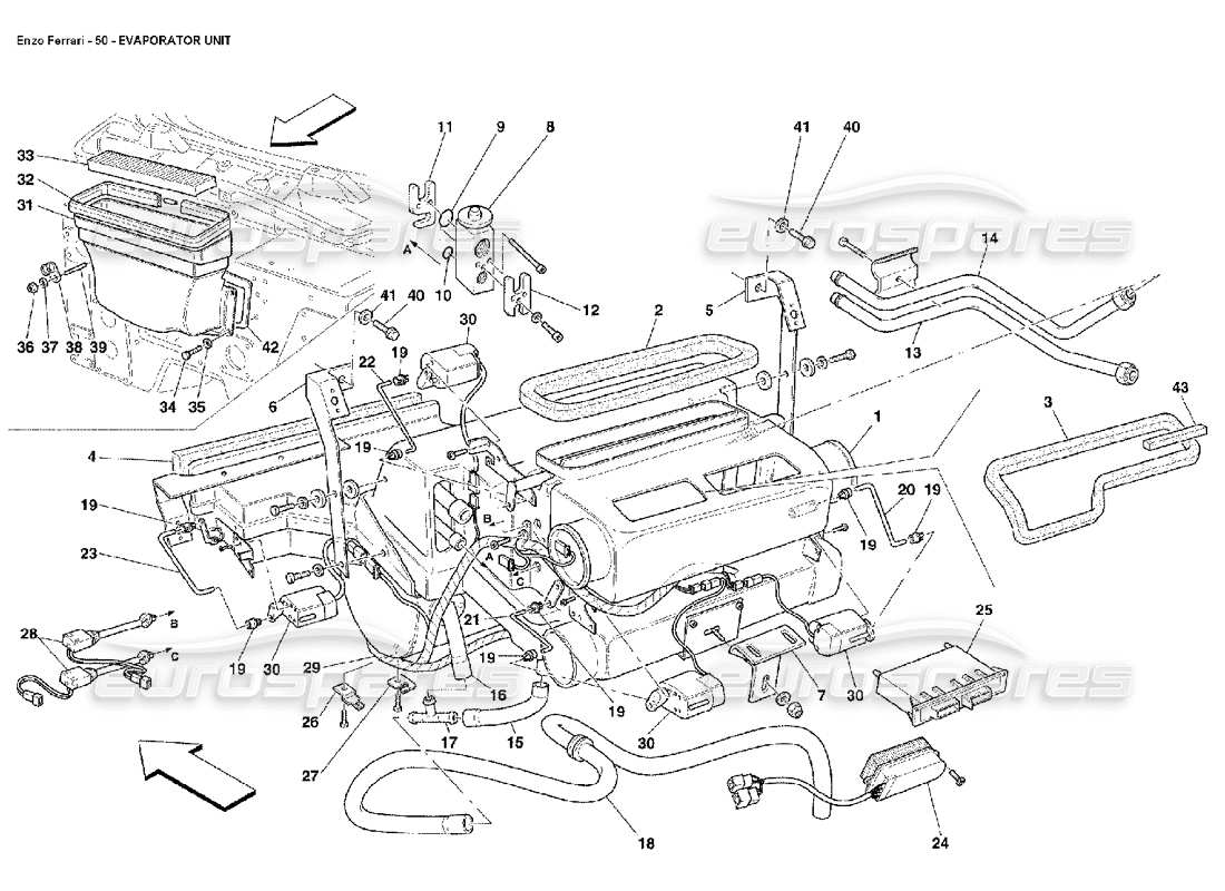 ferrari enzo evaporator unit parts diagram