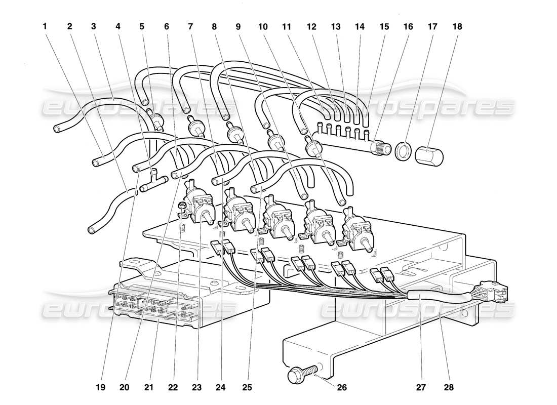 lamborghini diablo vt (1994) climate control part diagram