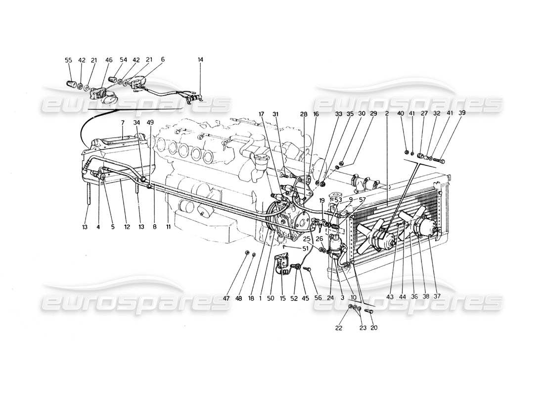 ferrari 400 gt (mechanical) air conditioning system part diagram