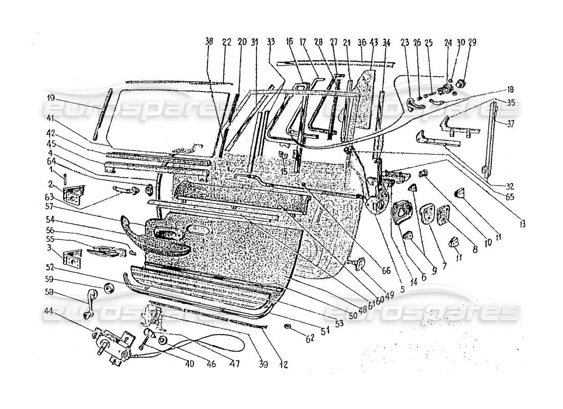 ferrari 330 gt 2+2 (coachwork) inner door trims (edition 1) parts diagram
