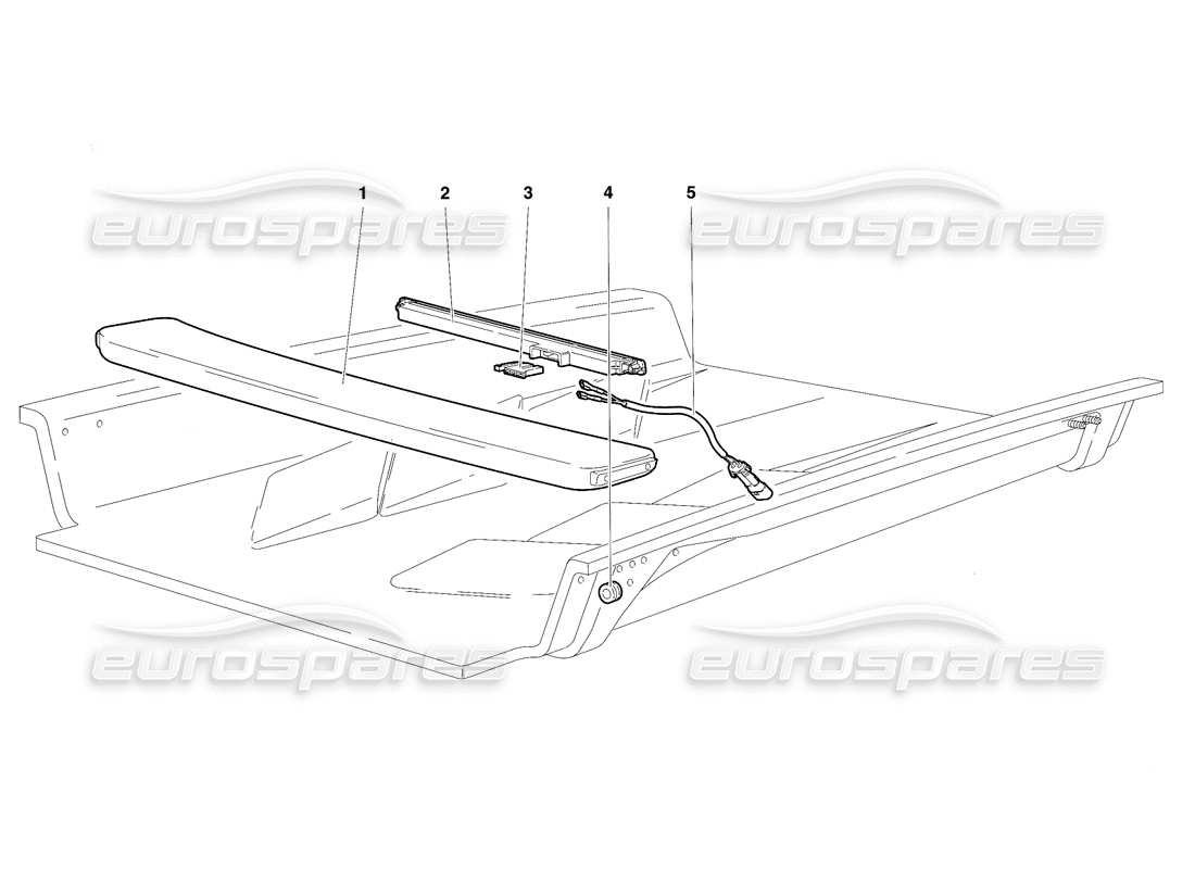 lamborghini diablo vt (1994) engine hood (valid for usa version - april 1994) part diagram