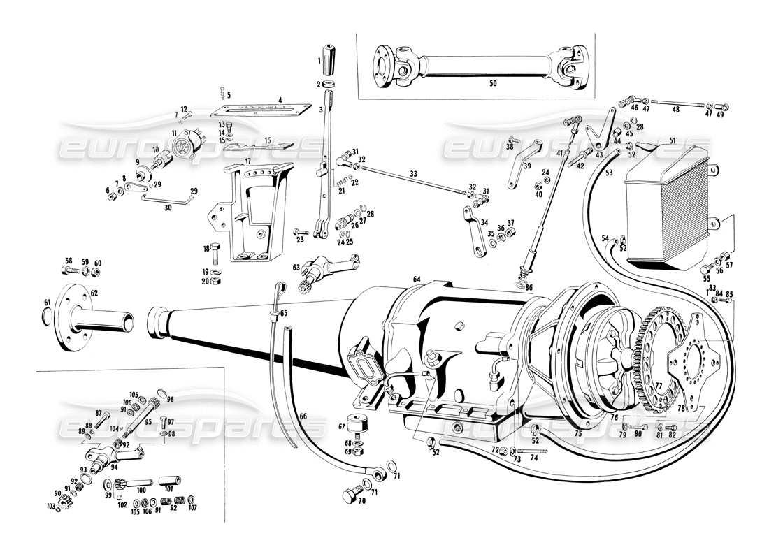 maserati ghibli 4.7 / 4.9 automatic transmission parts diagram