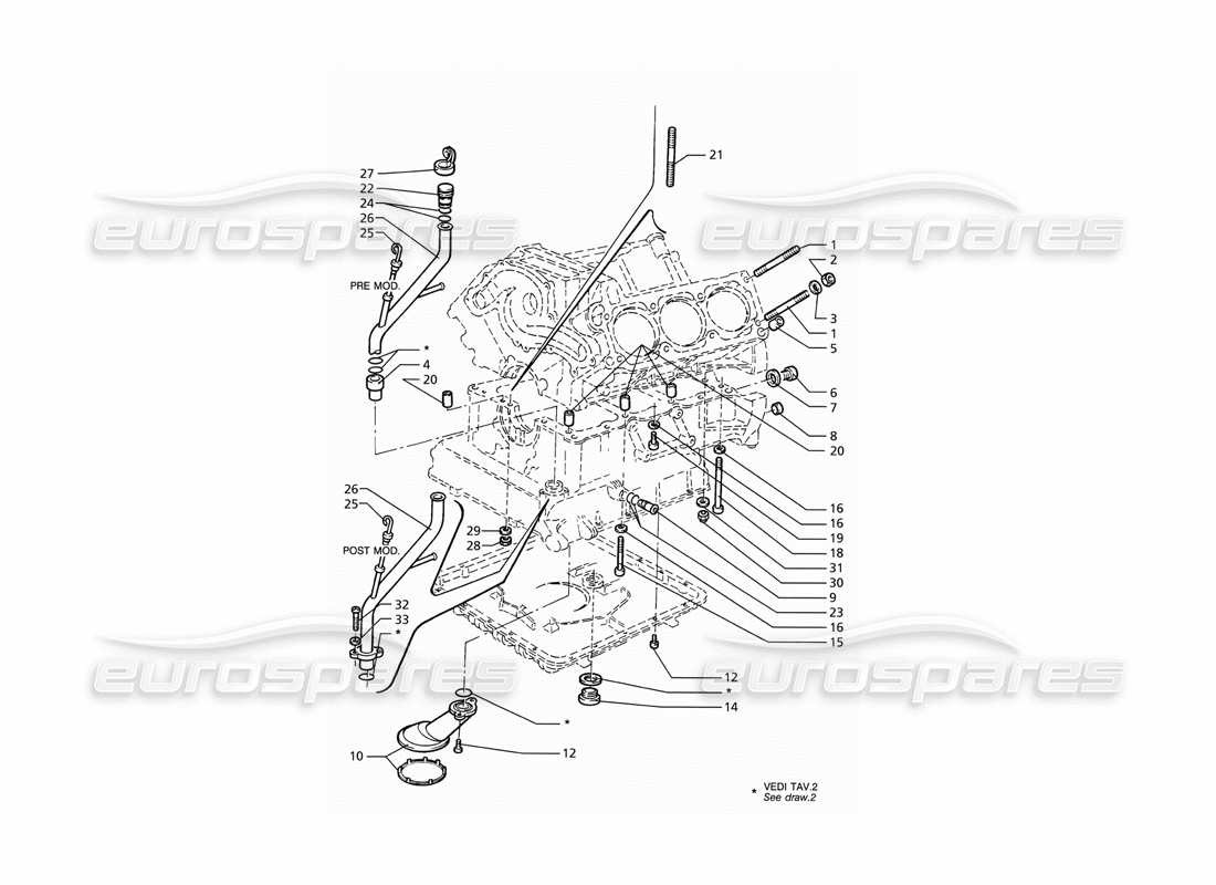 maserati ghibli 2.8 (abs) fastenings and block accessories parts diagram
