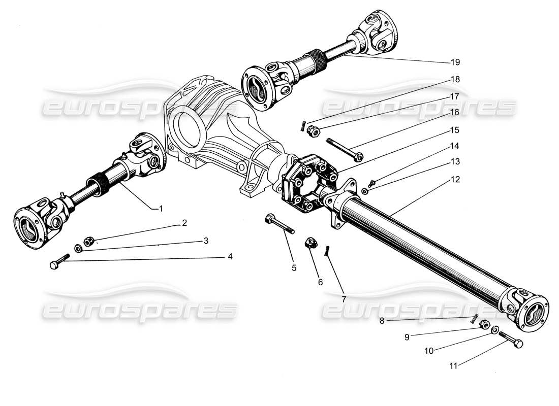 lamborghini espada transmission (0 to 150) part diagram