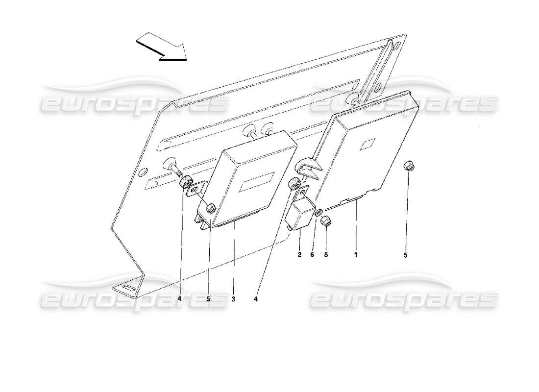 ferrari mondial 3.4 t coupe/cabrio switching units and devices for foot rest plate parts diagram